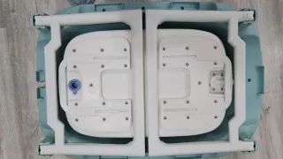 Bañera Plegable Bebé Azul y Blanca