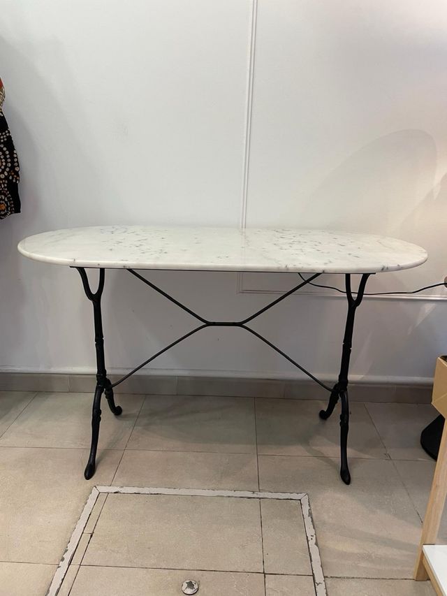 Mesa Hierro Forjado y piedra de Mármol