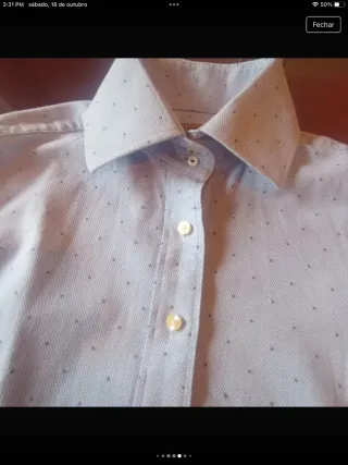Camisa Sacoor Brothers azul com padrão