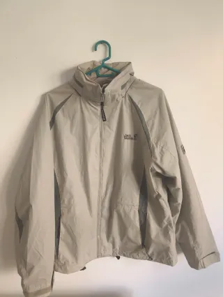 Cortavientos Jack Wolfskin Beige/Gris