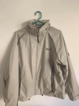 Cortavientos Jack Wolfskin Beige/Gris