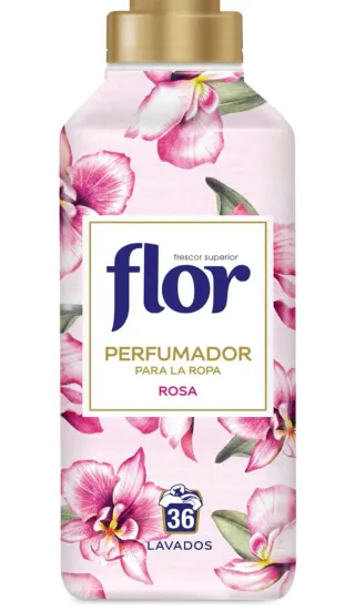 3 botellas d Flor Perfumador Ropa Rosa 36 Lavados
