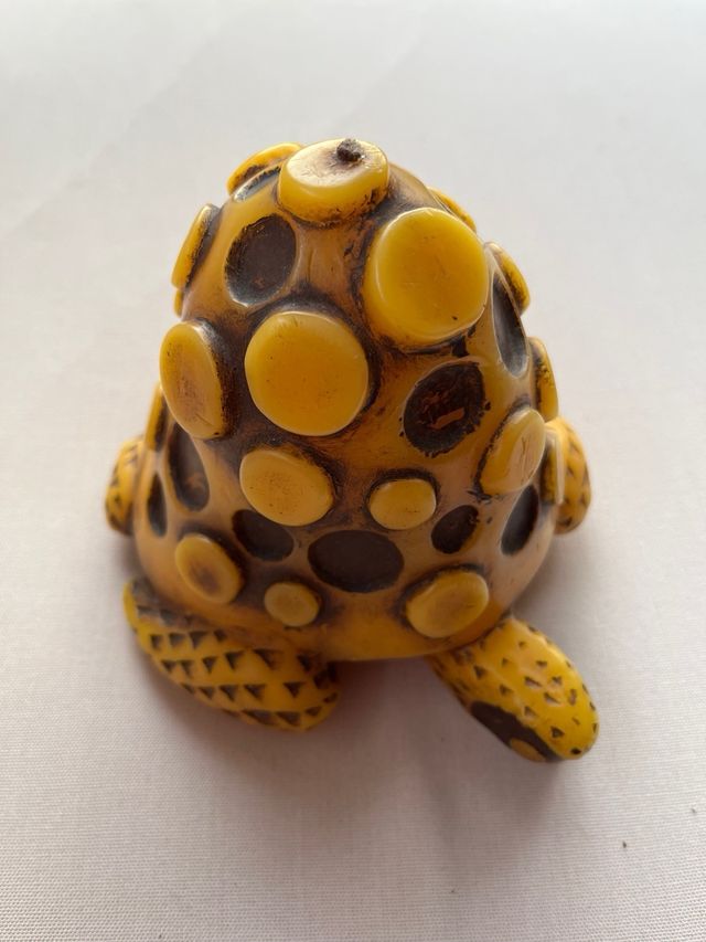 Tartaruga di cera degli anni '70. Candela vintage Art Déco