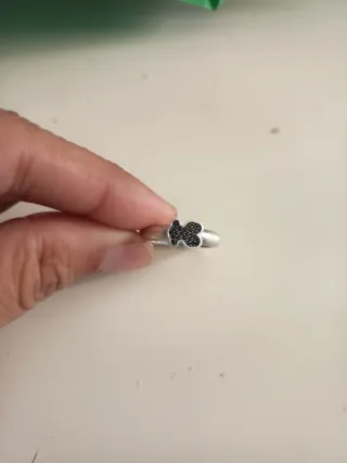 Anillo Tous Oso Negro Plata