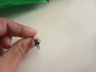 Anillo Tous Oso Negro Plata