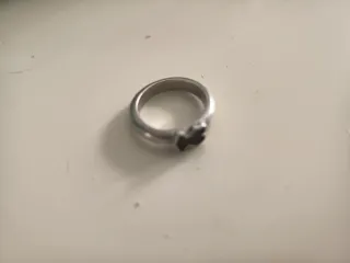 Anillo Tous Oso Negro Plata