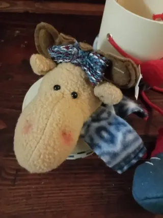 Scatola renna natalizia nuova