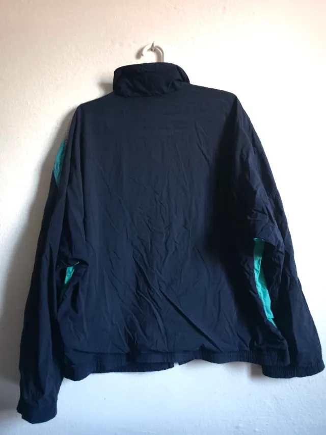 Cortavientos Kelme Vintage 90s Azul Turquesa