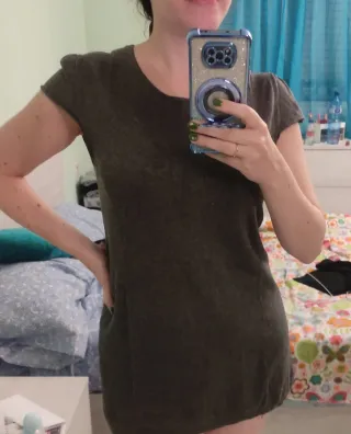 Vestido gris Tezenis mangas cortas