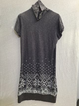 Miniabito in Maglia Grigio Taglia L stile nordico