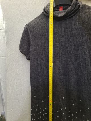 Miniabito in Maglia Grigio Taglia L stile nordico