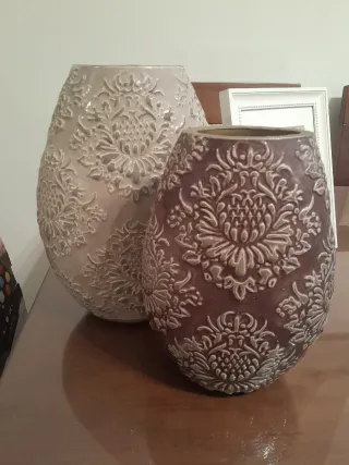 Juego de 2 jarrones de cerámica