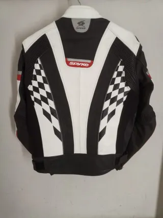 Chaqueta Spyke Moto Blanca y Negra