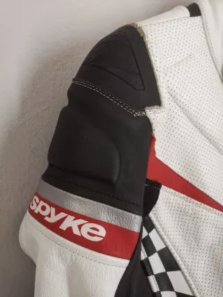 Chaqueta Spyke Moto Blanca y Negra