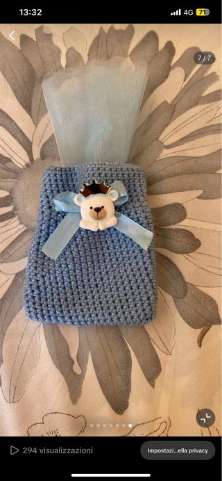 Bomboniera uncinetto orsetto principe