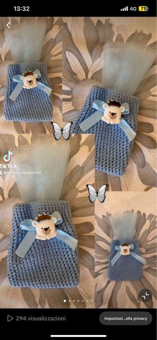 Bomboniera uncinetto orsetto principe