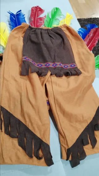 Disfraz Indio con Corona Plumas