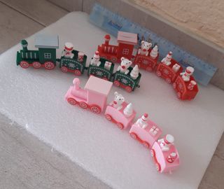 Tre alberi di Natale + 3 trenini di Natale