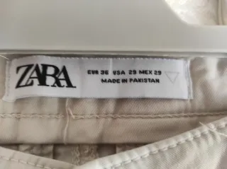 Pantalón chino Zara beige talla 36