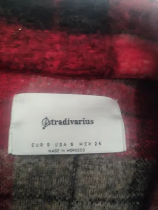 Cazadora cuadros roja y negra