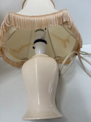 2 Lámparas Vintage Tulipa Flecos Porcelana