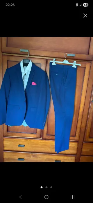 Traje de vestir azul talla M