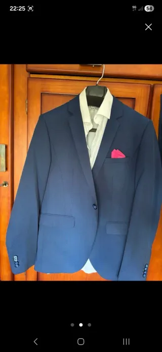 Traje de vestir azul talla M