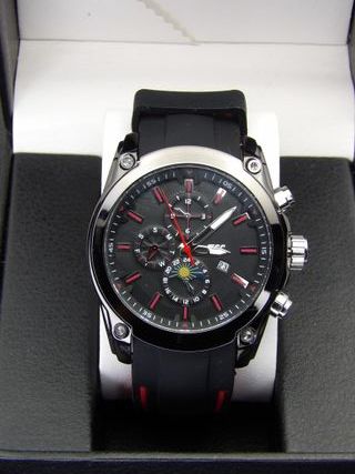 Orologio Uomo Cronografo 47mm Nero/Rosso