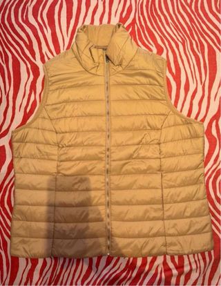 Chaleco Mango Verde Oliva Mujer