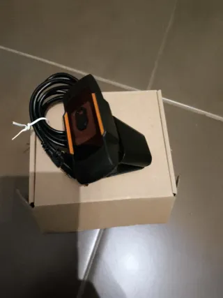 Webcam USB Preta e Laranja