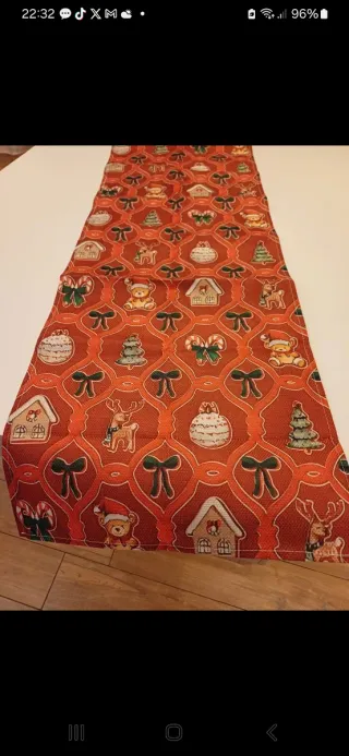 Runner Tavola Natale Tessuto Decorazioni Natalizie