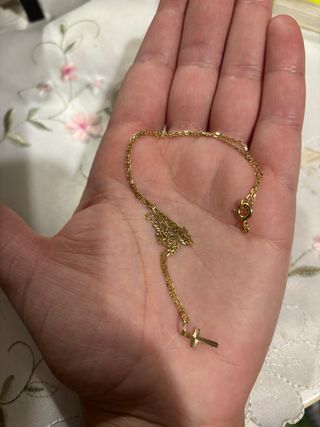 Cadena de oro con cruz 9 kilates