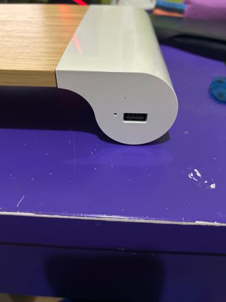 Soporte Monitor Escritorio Madera y Blanco