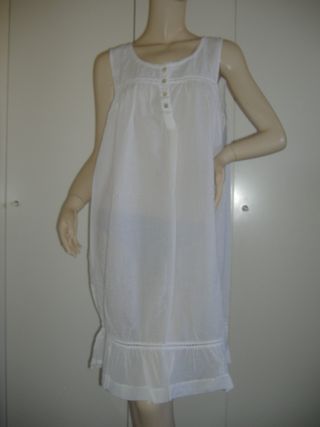 Camicia da notte vintage cotone bianco XL