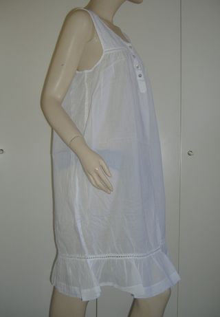 Camicia da notte vintage cotone bianco XL