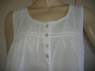Camicia da notte vintage cotone bianco XL