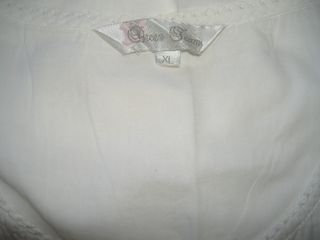 Camicia da notte vintage cotone bianco XL