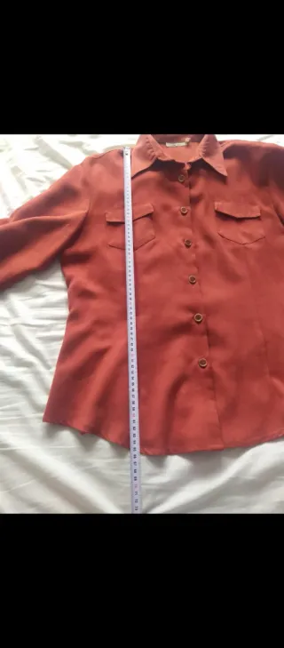 Camisa Antelina granate Manga Larga Mujer