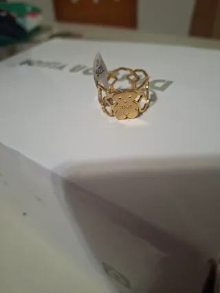 Anillo Tous Oso Dorado Talla 21mm