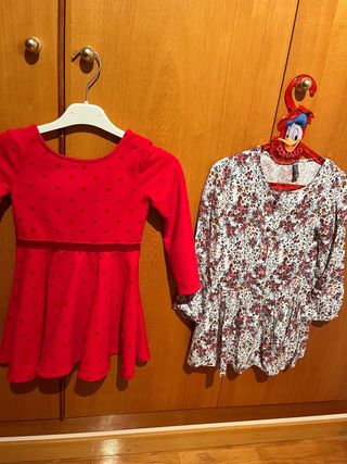 Vestido fiesta rojo niña