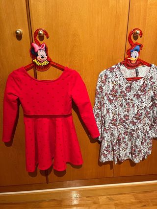 Vestido fiesta rojo niña