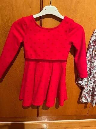 Vestido fiesta rojo niña