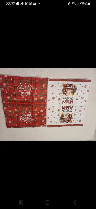 Coppia strofinacci Natale microfibra