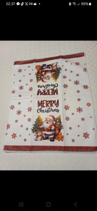 Coppia strofinacci Natale microfibra