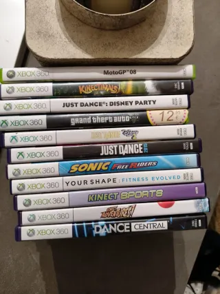 Xbox 360 Negra + Kinect + Mandos + Juegos