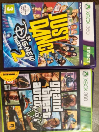 Xbox 360 Negra + Kinect + Mandos + Juegos