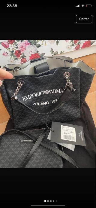 Bolso Emporio Armani Milano 1981 Negro