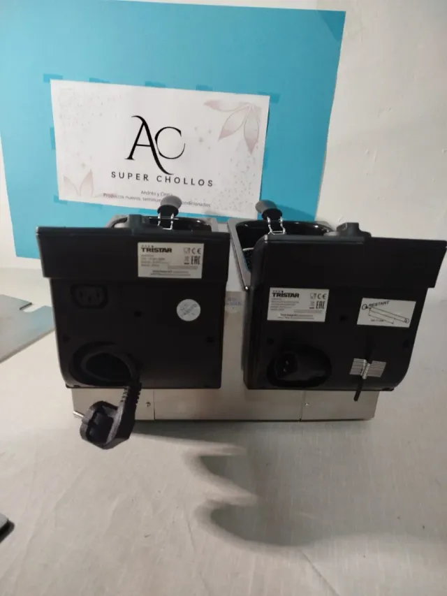 Freidora doble acero inox Tristar 6L