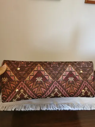 Borsa tote bag fantasia con tasche