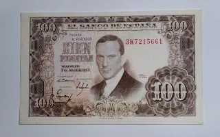 100 Pesetas 1953 Serie 3K72